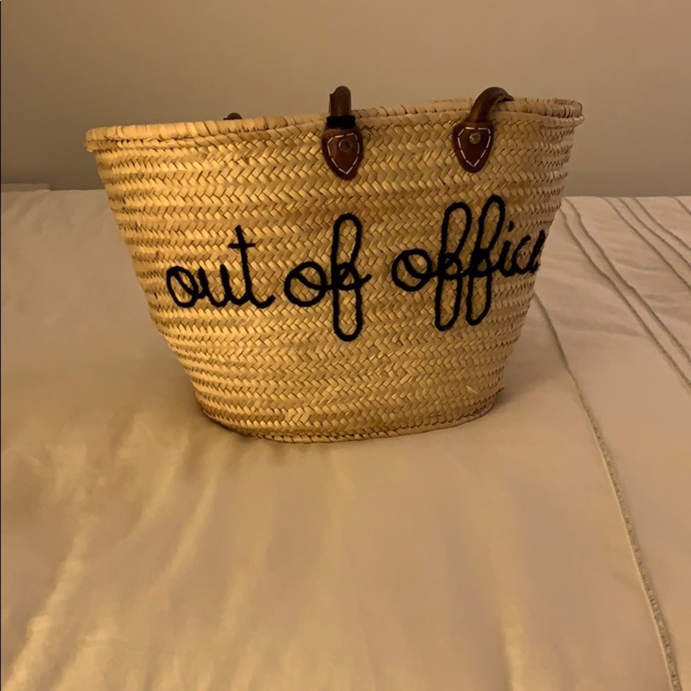Soeur du Maroc “Out of Office” straw beach bag